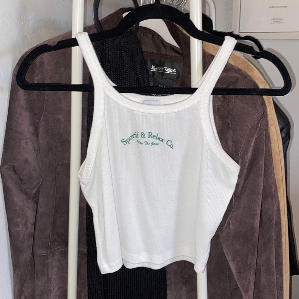 White cotton tank top